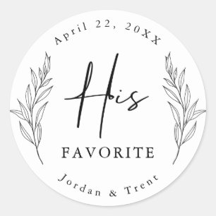 Schwarz und Weiß - Sticker für die Gastgeschenk Ho
