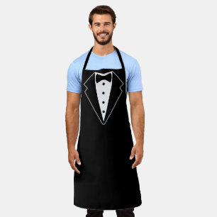 Schwarz und Weiß Stilvoll klassisch Tuxedo Schürze
