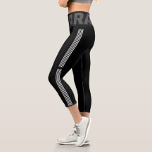 Schwarz und Weiß Streifen Trendy Stilvolle Monogra