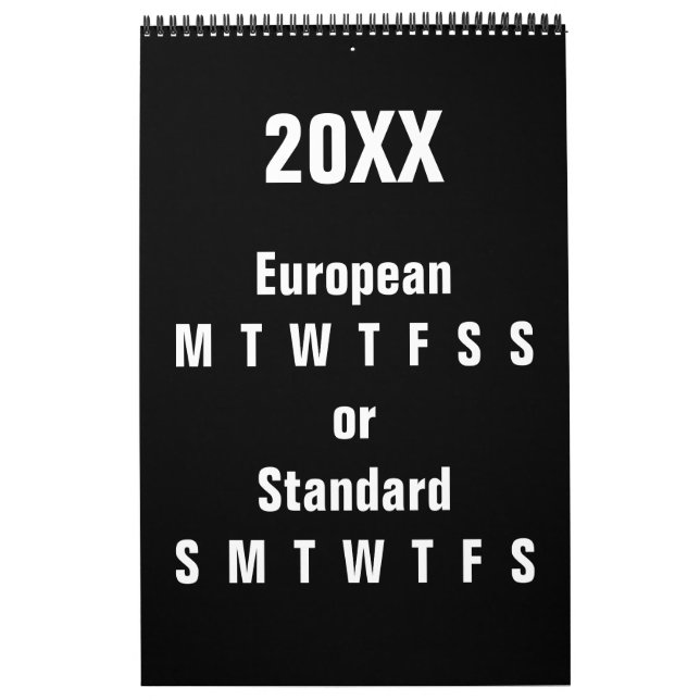 Schwarz und Weiß ~ Veränderliches Jahr Kalender (Titelbild)