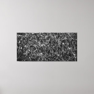 SCHWARZ UND WEISS XVII - Action painting -Abstrakt Leinwanddruck