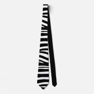 Schwarz und Weiß Zebra Neck Tie Krawatte