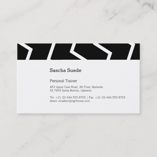 Schwarz und Weiß ZIG! Visitenkarte (Vorderseite)