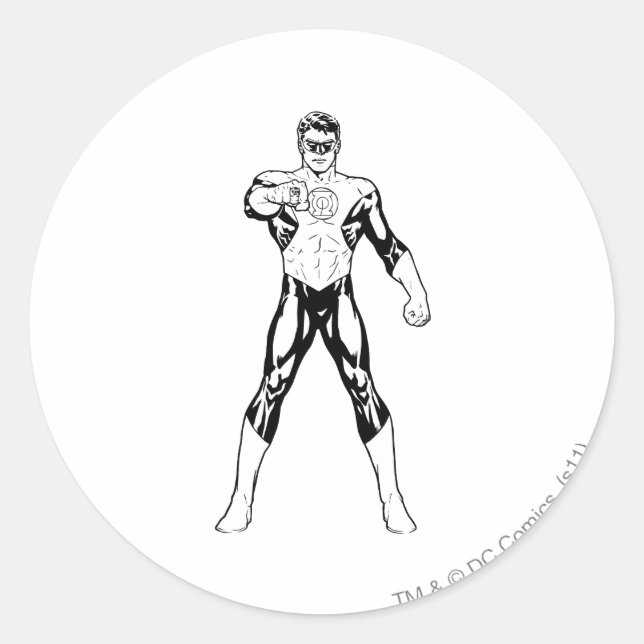 Schwarz und Weiß: Zukunft Runder Aufkleber (Vorderseite)