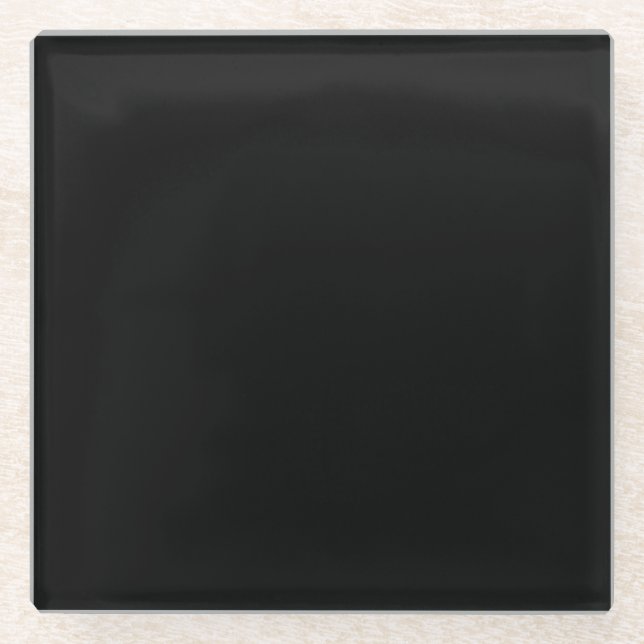 Schwarz - Untersetzer aus Glas (Vorderseite)