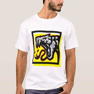 Schwarz Venomous Schlange gelb und rot T-Shirt