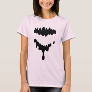 Schwarz-verlorene Zombie-Zähne auf angepasstem T-Shirt