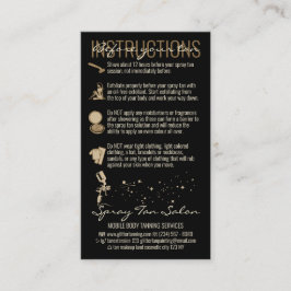 Schwarz vor der Pflege Spritze Tan Visitenkarte