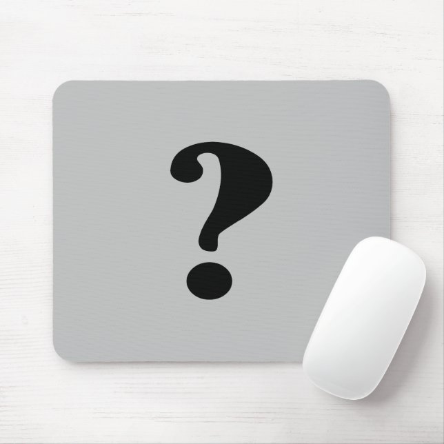 Schwarz "Was" auf hellgrauem Hintergrund Mousepad (Mit Mouse)