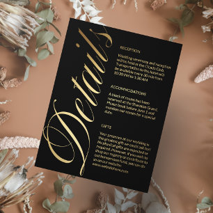 Schwarz-weiche Minimalistische Hochzeitskarte Folien Feiertagspostkarte