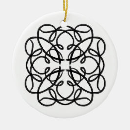 Schwarz/Weiß #1 Keramik Ornament