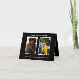 Schwarz-Weiß-2-Foto Collage Jubiläum Dankeskarte