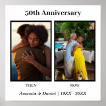 Schwarz-Weiß-2-Foto Collage Jubiläum