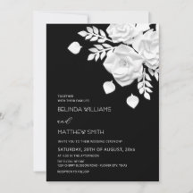 Schwarz-Weiß-3D-Blumenhochzeit 