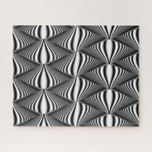 Schwarz-Weiß-3D-Illusion  Herausforderung für Er