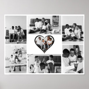 Schwarz-Weiß-7-FotoCollage Poster