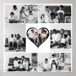 Schwarz-Weiß-7-FotoCollage Poster