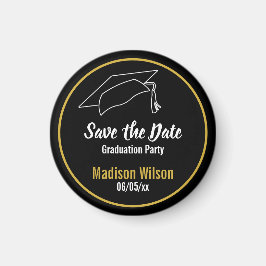 Schwarz-Weiß-Abitur Save the Date Magnet
