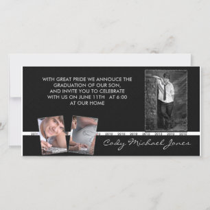 Schwarz-Weiß-Abschluss-Annullierung und Einladung