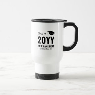 Schwarz-Weiß-Abschlussgeschenk Individuelle Reiset Reisebecher