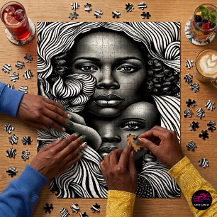 Schwarz-weiß-Abstracte Afroamerikanische Frauen