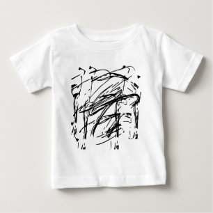 Schwarz-Weiß abstrakt Baby T-shirt