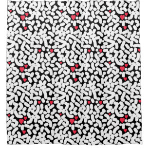 Schwarz-weiß abstrakt duschvorhang