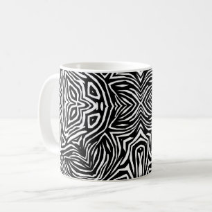Schwarz-weiß abstrakt geometrisches modernes Muste Kaffeetasse