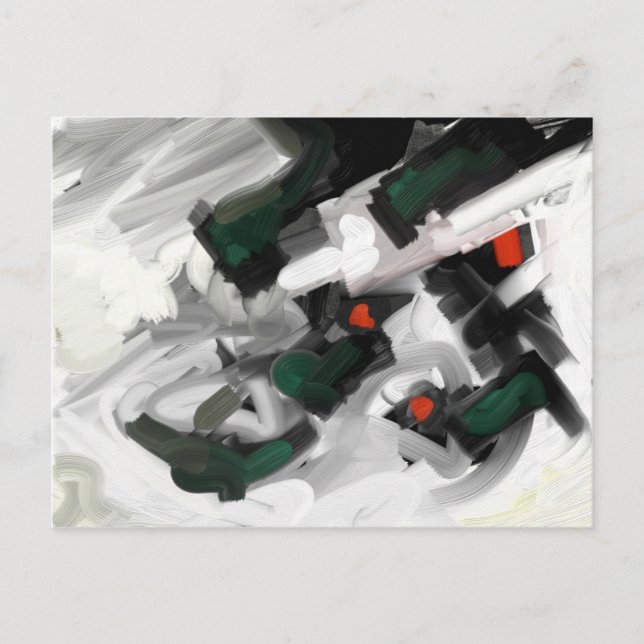 Schwarz-Weiß-Abstrakt Postkarte (Vorderseite)