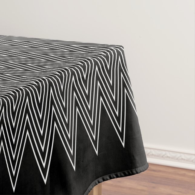 Schwarz-Weiß-Abstrakte Geometrie Tischdecke (Beispiel)
