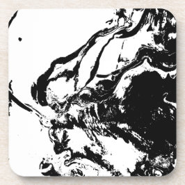 Schwarz-Weiß-Abstrakte Gesichter - Kunst Getränkeuntersetzer