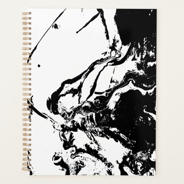 Schwarz-Weiß-Abstrakte Gesichter - Kunst Planer (Vorderseite)