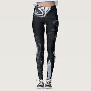 Schwarz-Weiß-Abstrakte Kunst Beste abstrakte Kun Leggings