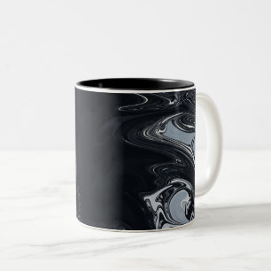 Schwarz-Weiß-Abstrakte Kunst   Beste abstrakte Kun Zweifarbige Tasse