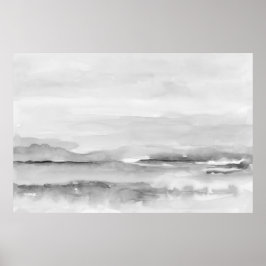 Schwarz-Weiß-Abstrakte Landschaft 1 Poster