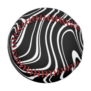 Schwarz-Weiß-Abstraktes Muster Baseball
