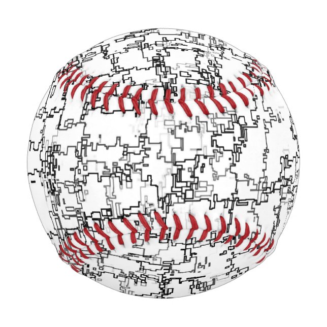 Schwarz-Weiß-Abstraktes Muster Baseball (Vorderseite)