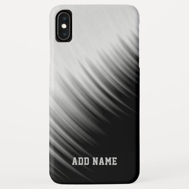 Schwarz-Weiß-Abstraktes Streifenmuster Case-Mate iPhone Hülle (Rückseite)