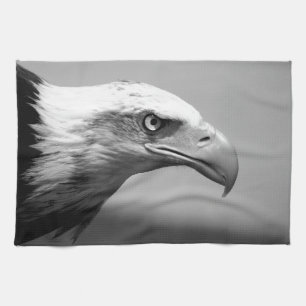 Schwarz-Weiß-Adler Handtuch