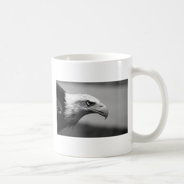 Schwarz-Weiß-Adler Kaffeetasse (Rechts)