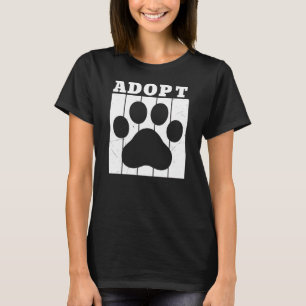 Schwarz-Weiß Adoptieren T-Shirt
