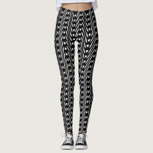 Schwarz-Weiß-Afrika-Safari-Stammes-Chic-Design Leggings