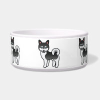 Schwarz-Weiß-Alaskan Klee Kai Dog-Illustration