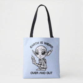 Schwarz-Weiß-Alien Tasche