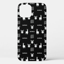 Schwarz-Weiß-Alpaca-iPhone 12 Hüllen von Wighar