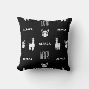 Schwarz-Weiß-Alpaca-Kinderpillow von Wightsbridge Kissen