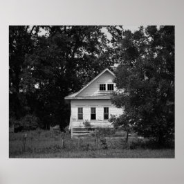 Schwarz & Weiß Altes Bauernhaus 16x20 Poster