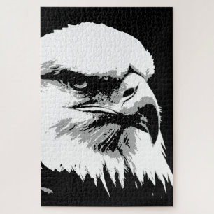 Schwarz-weiß American Bald Eagle Pop Art