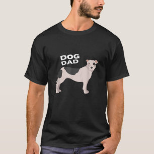 Schwarz Weiß American Pit Bull Terrier Hund Vater T-Shirt