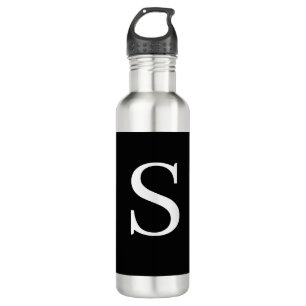 Schwarz-Weiß-Anfangsbuchstaben Mit Monogramm Schli Edelstahlflasche